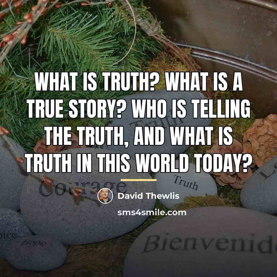 “What is truth? What is a true story? Who is…” quote by David Thewlis