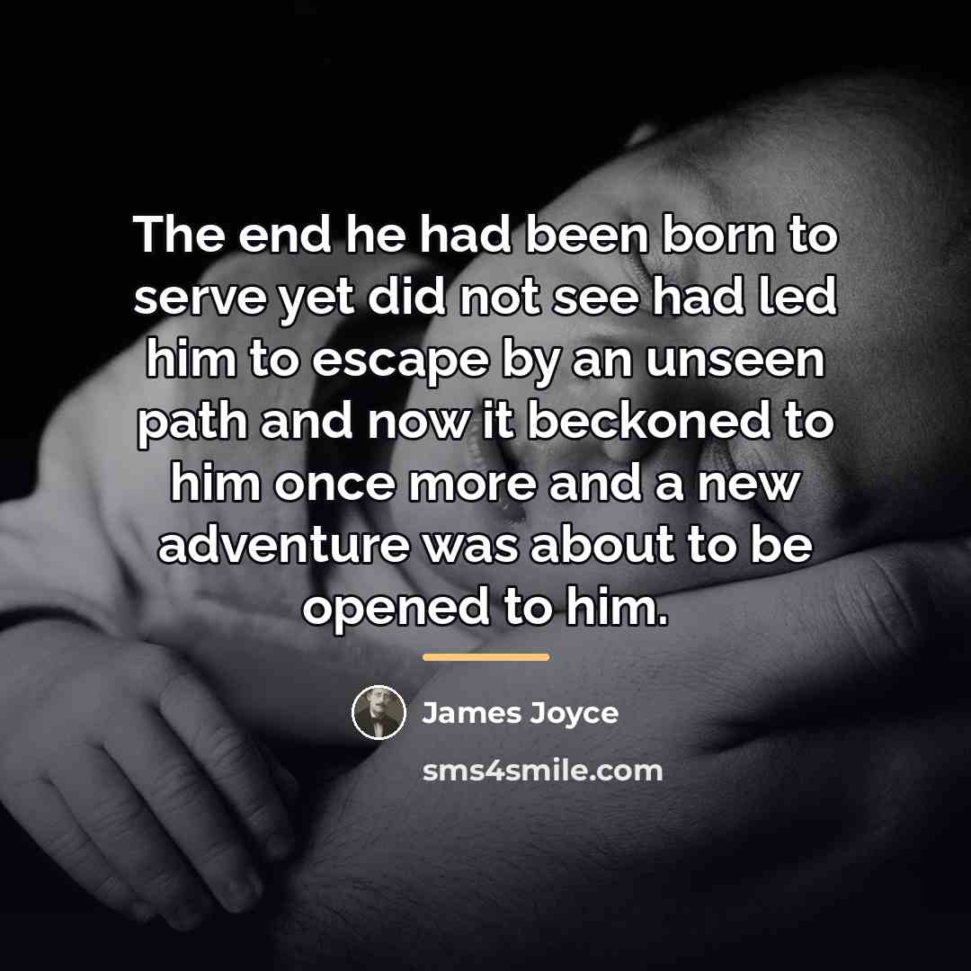 “The end he had been born to serve yet did…” quote by James Joyce