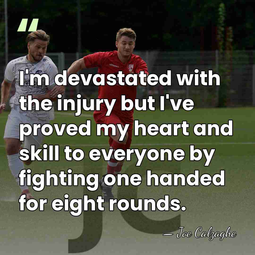 I'm devastated with the injury but I've proved my heart and skill&hellip; - Joe Calzaghe