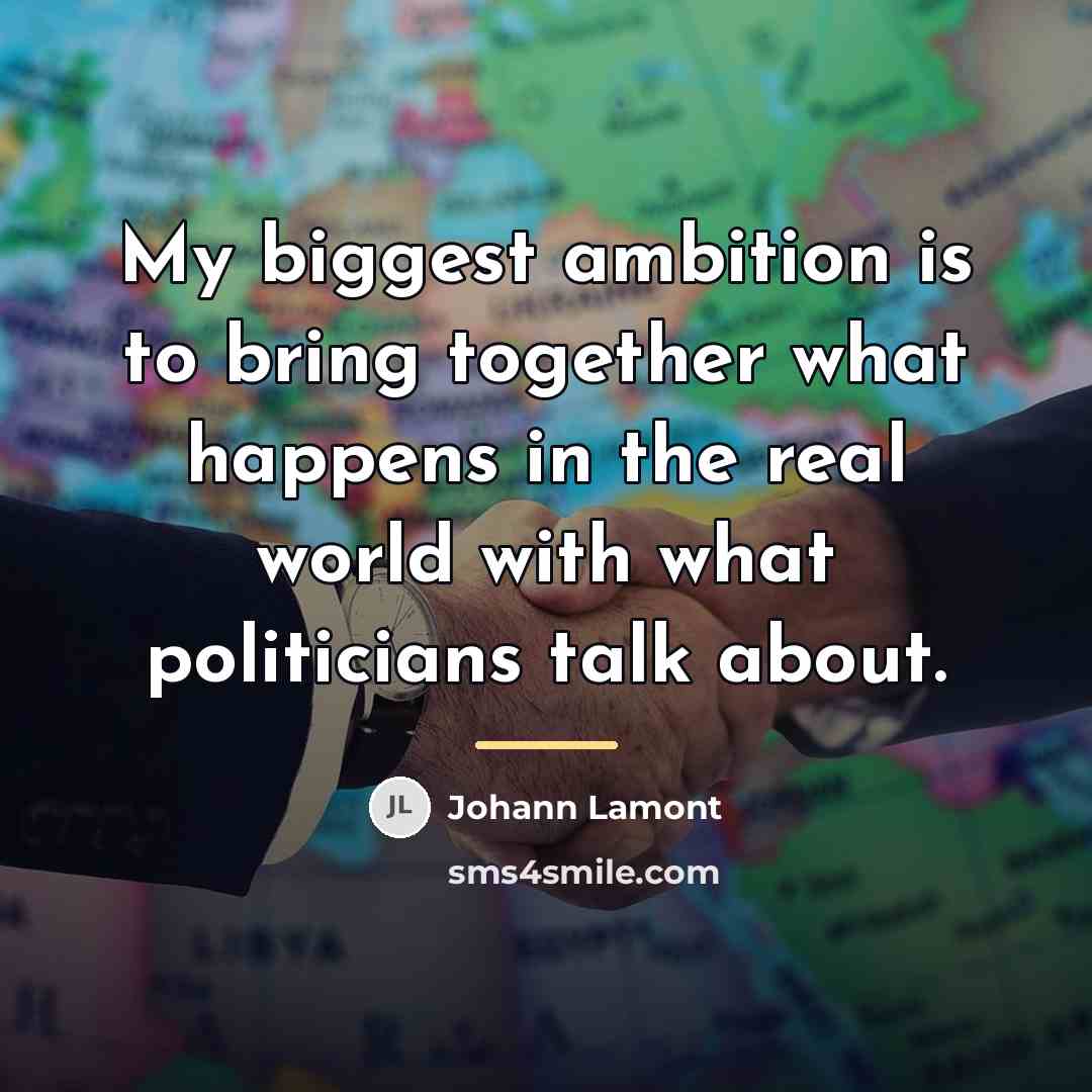 “My biggest ambition is to bring together what happens in…” quote by Johann Lamont