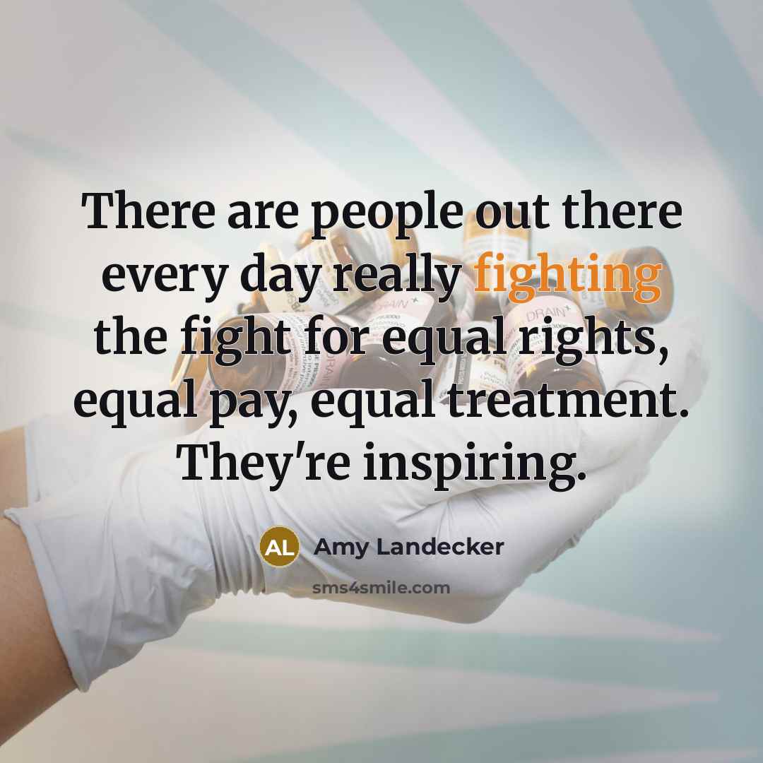“There are people out there every day really fighting the…” quote by Amy Landecker