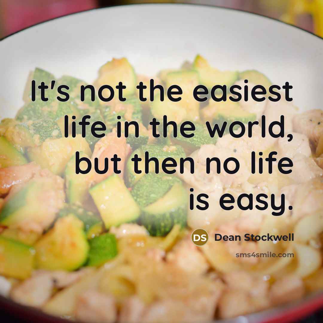 “It's not the easiest life in the world, but then…” quote by Dean Stockwell