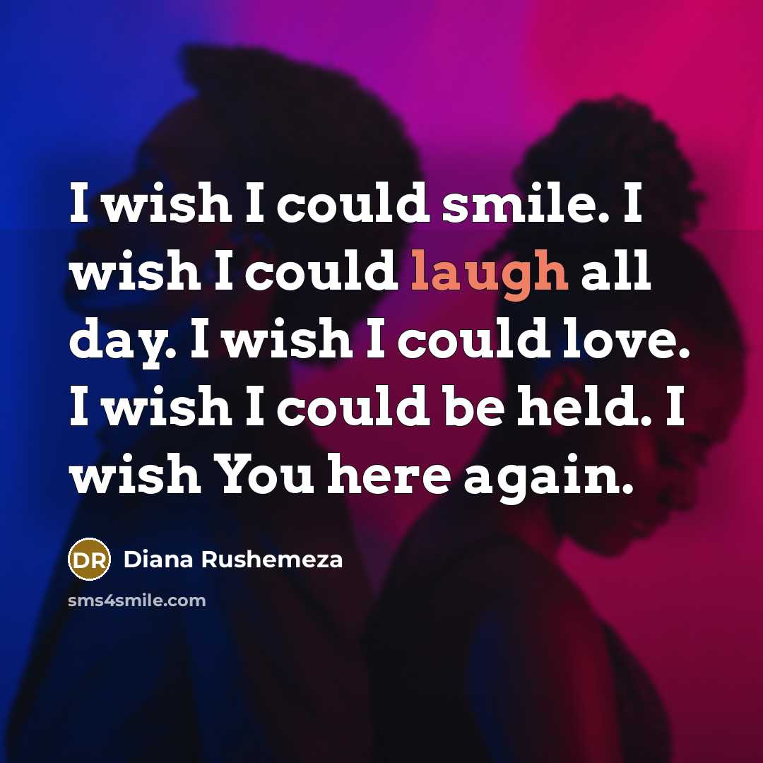 “I wish I could smile. I wish I could laugh…” quote by Diana Rushemeza