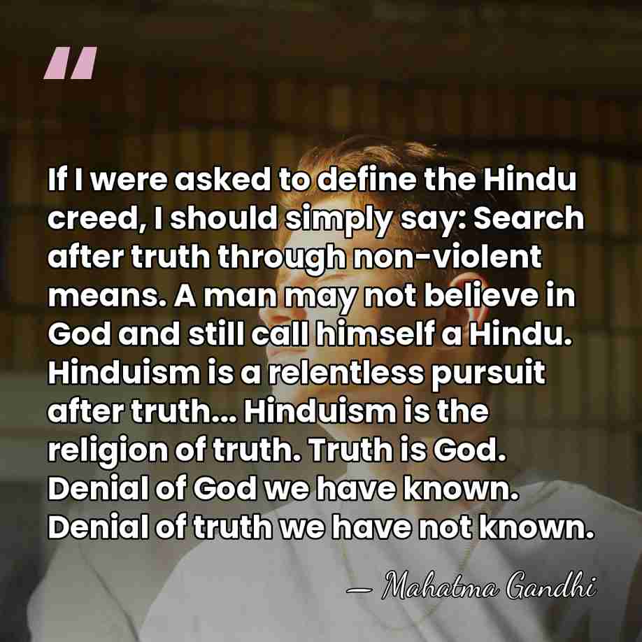 If I were asked to define the Hindu creed, I should simply&hellip; - Mahatma Gandhi