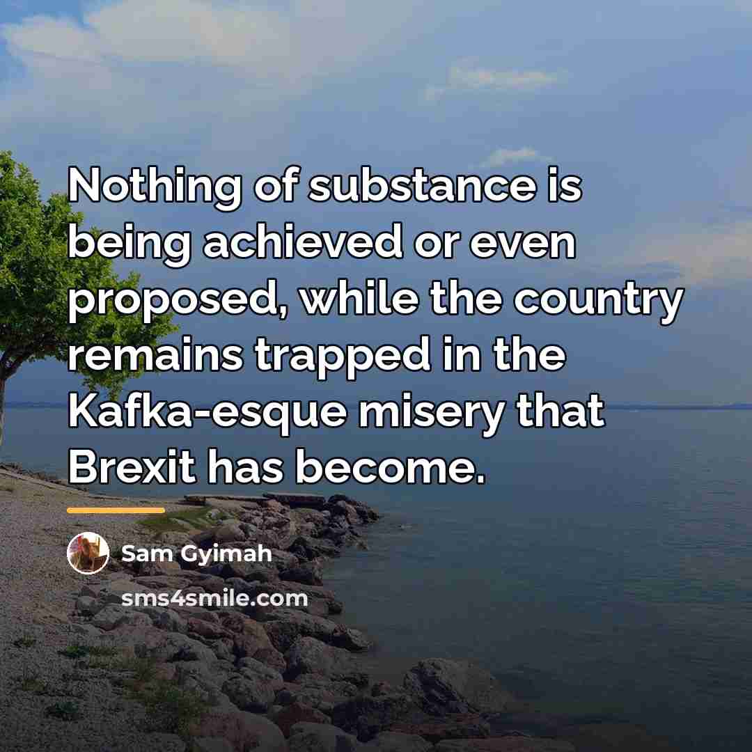 “Nothing of substance is being achieved or even proposed, while…” quote by Sam Gyimah
