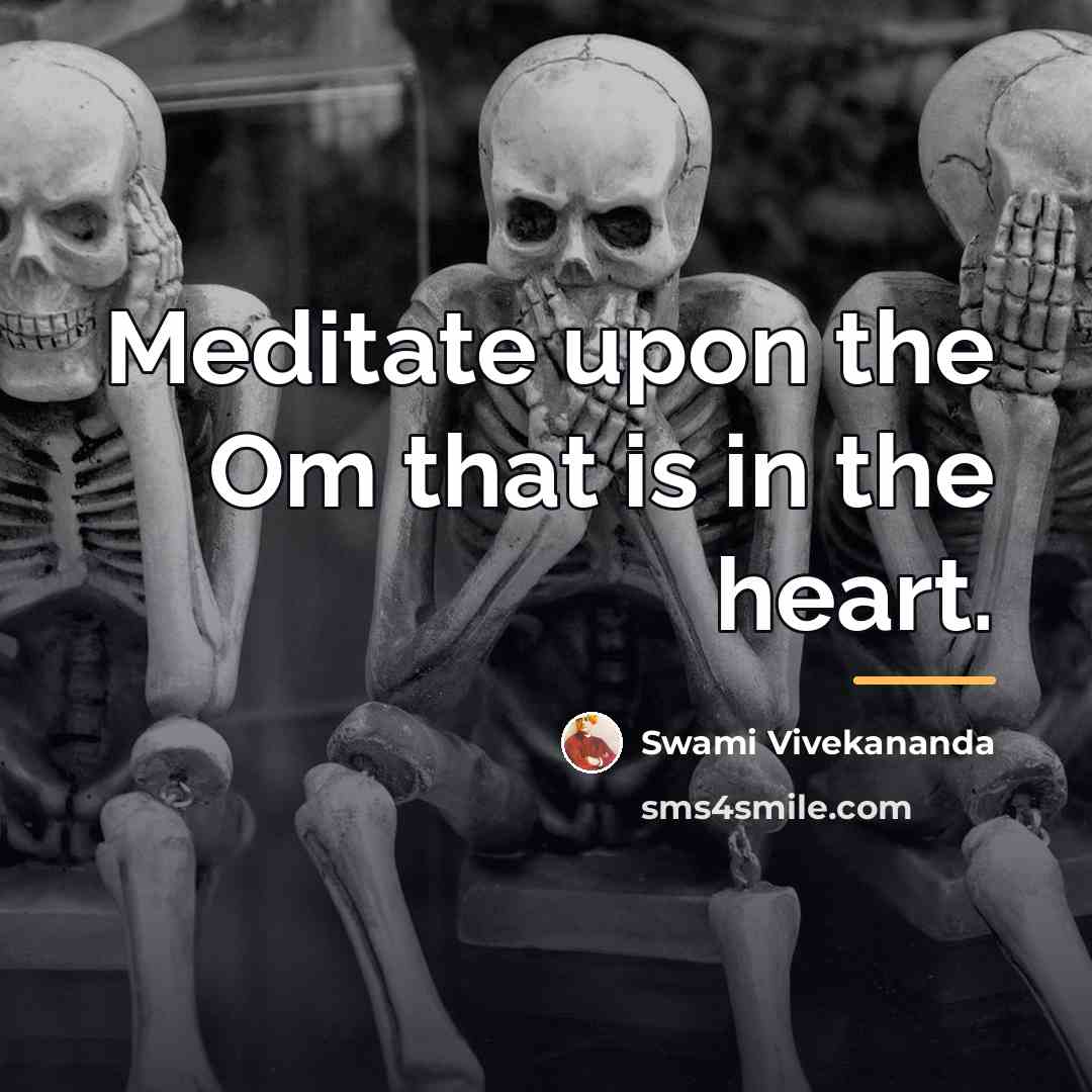 “Meditate upon the Om that is in the heart.…” quote by Swami Vivekananda