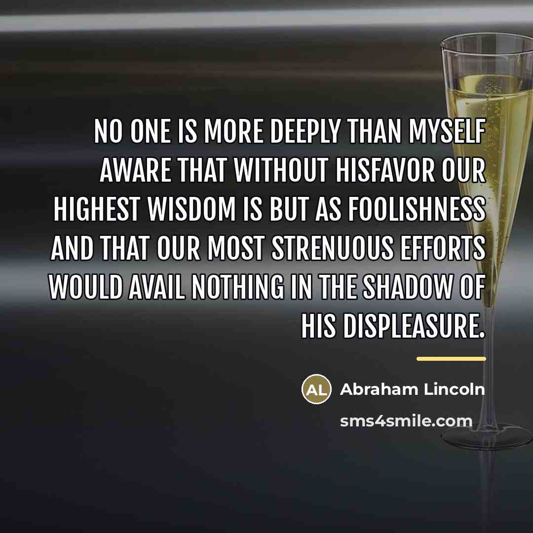 “No one is more deeply than myself aware that without…” quote by Abraham Lincoln