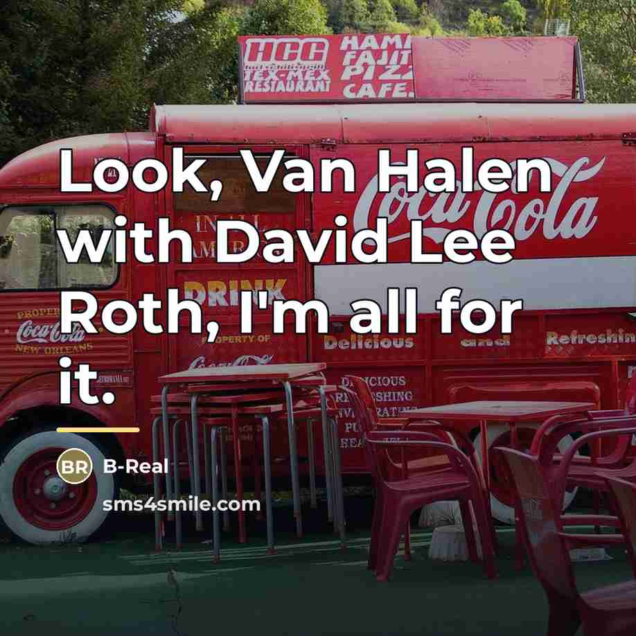 “Look, Van Halen with David Lee Roth, I'm all for…” quote by B-Real