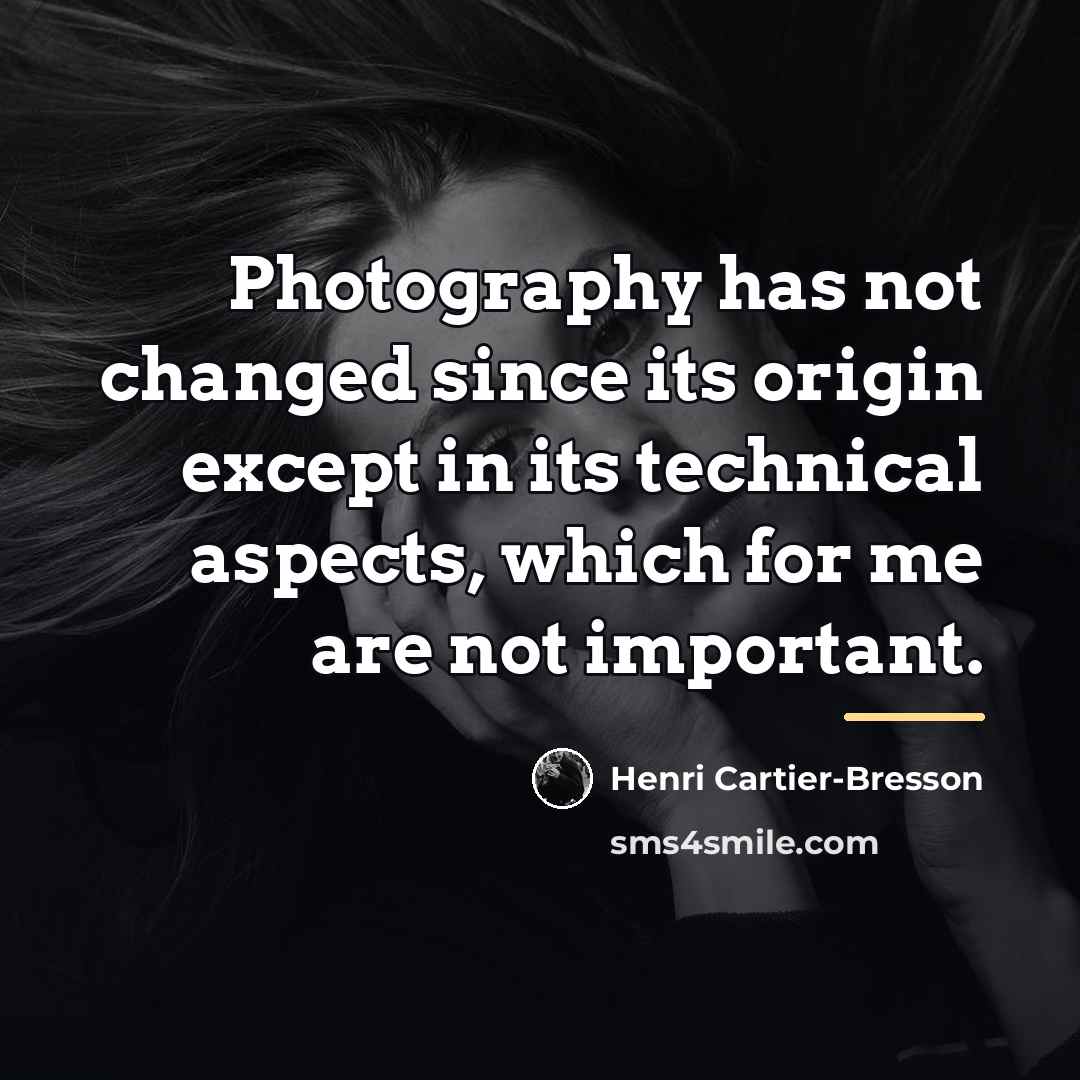 “Photography has not changed since its origin except in its…” quote by Henri Cartier-Bresson