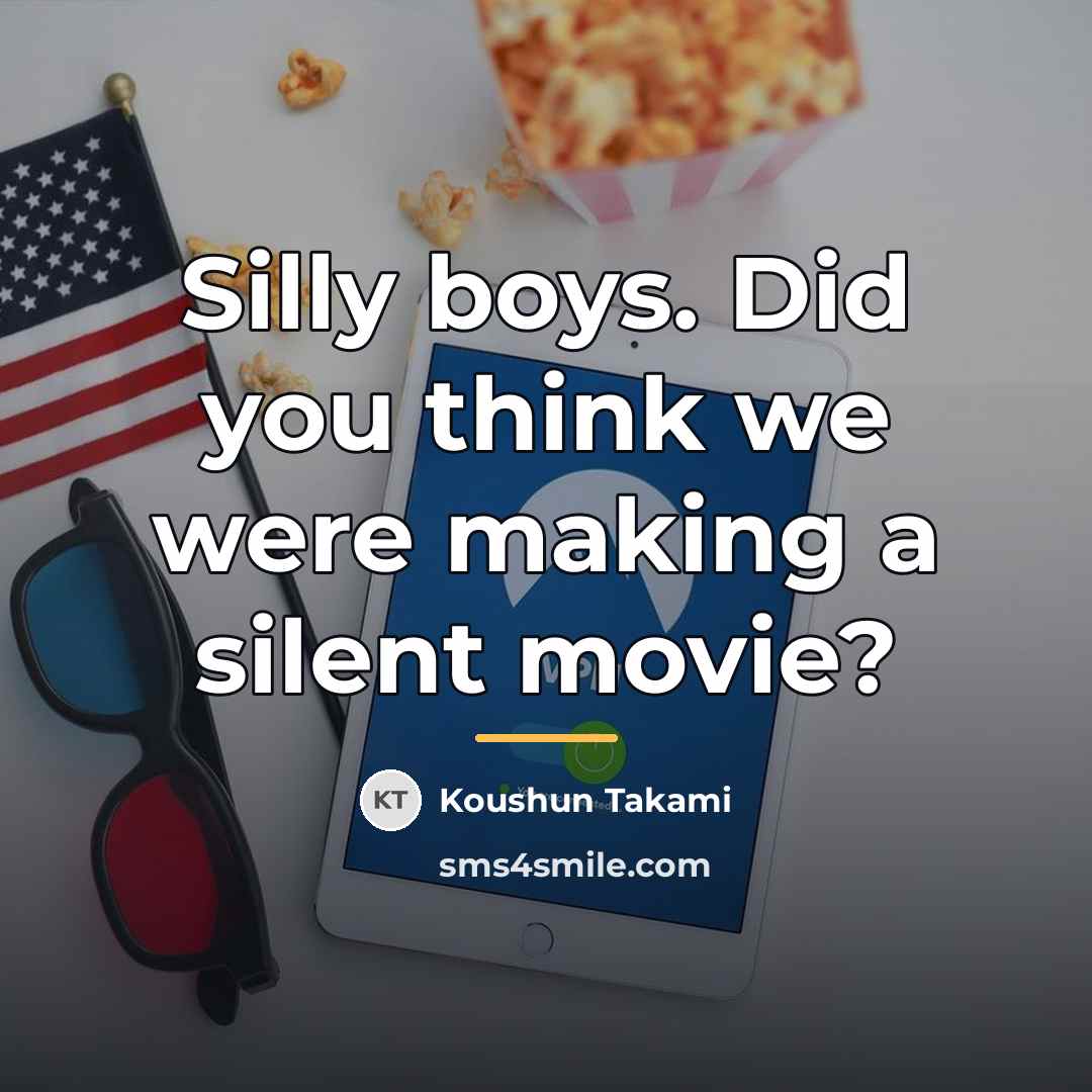 “Silly boys. Did you think we were making a silent…” quote by Koushun Takami