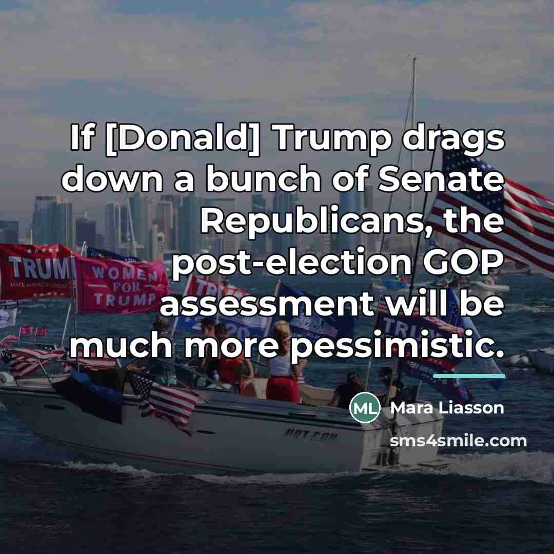 “If [Donald] Trump drags down a bunch of Senate Republicans,…” quote by Mara Liasson