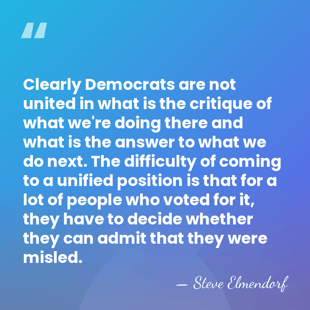 Clearly Democrats are not united in what is the critique of what&hellip; - Steve Elmendorf