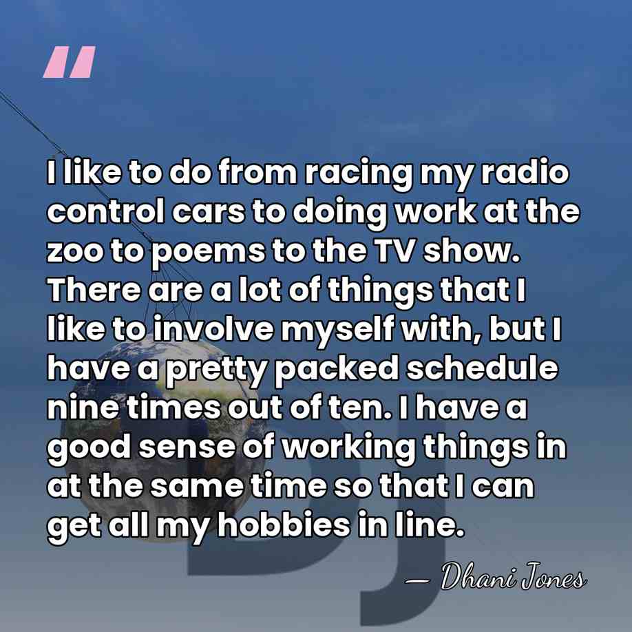 I like to do from racing my radio control cars to doing&hellip; - Dhani Jones