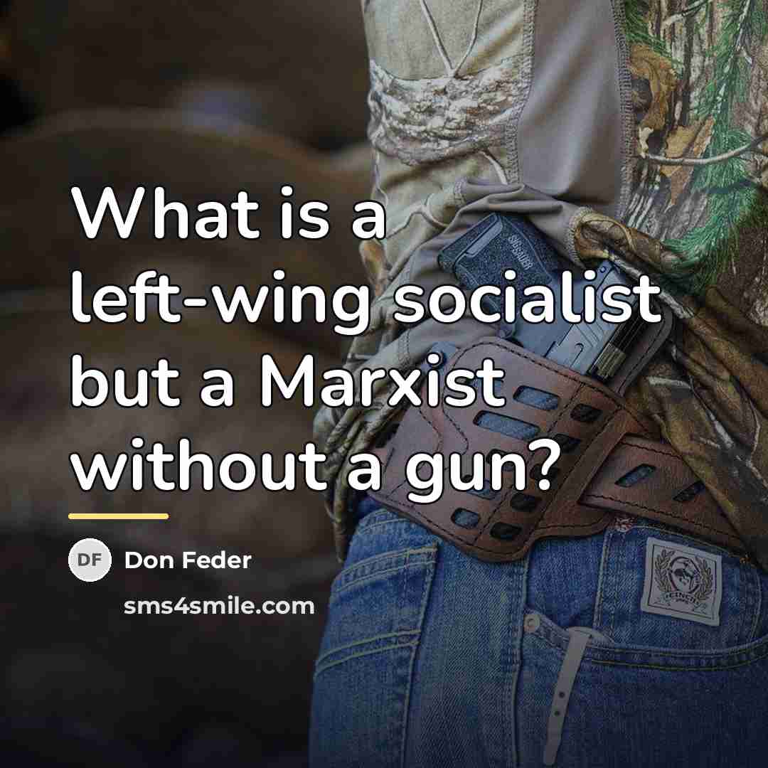 “What is a left-wing socialist but a Marxist without a…” quote by Don Feder