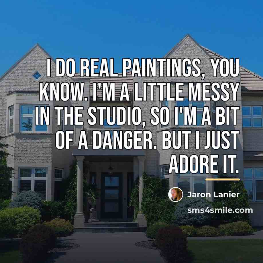 “I do real paintings, you know. I'm a little messy…” quote by Jaron Lanier