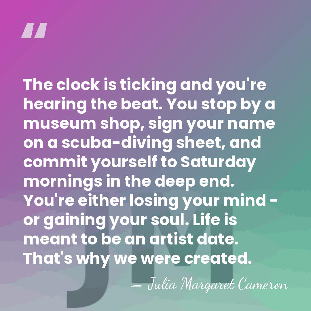 The clock is ticking and you're hearing the beat. You stop by&hellip; - Julia Margaret Cameron