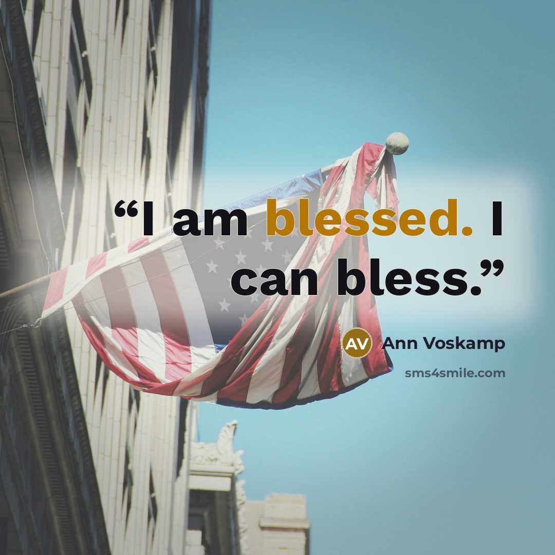 “I am blessed. I can bless.” quote by Ann Voskamp