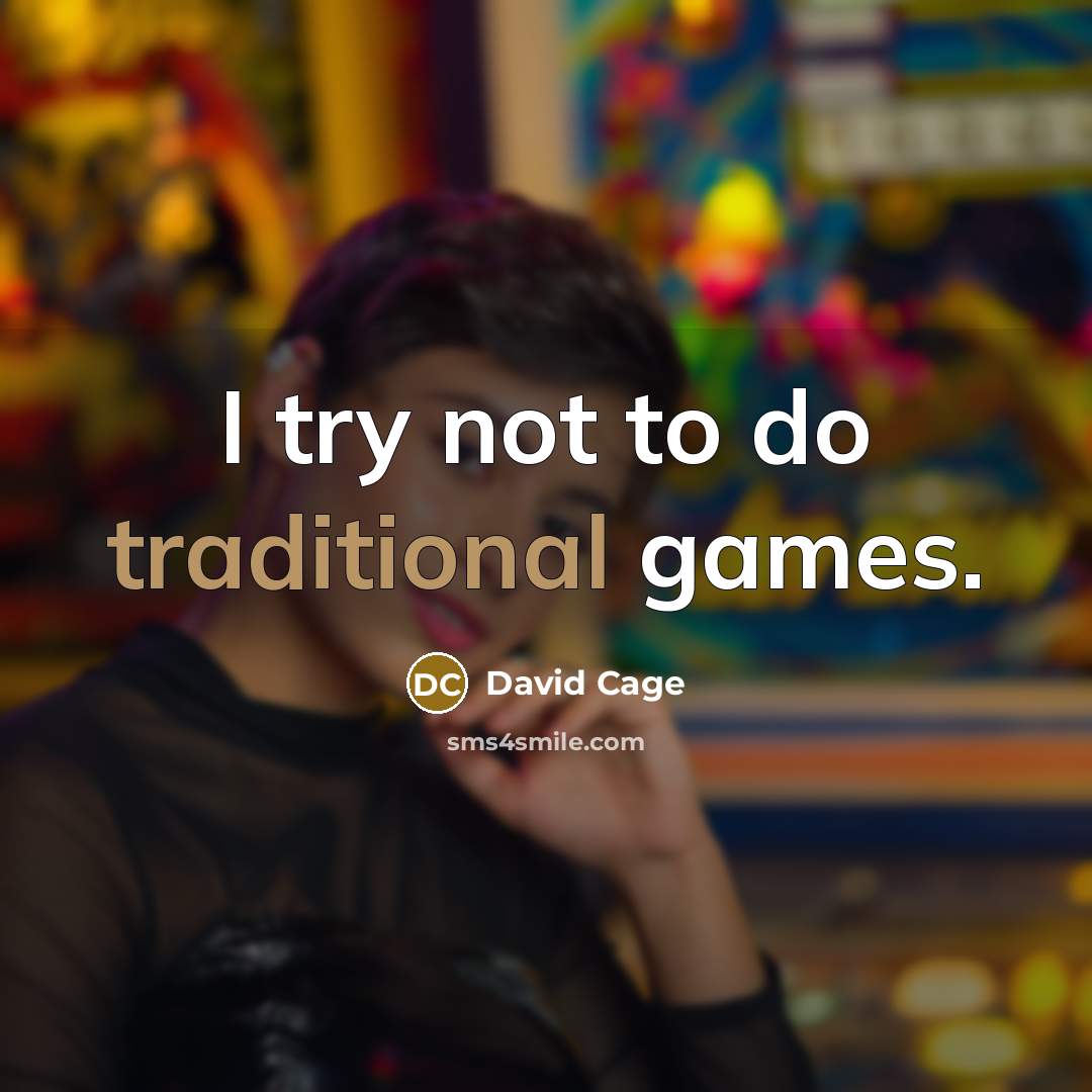 “I try not to do traditional games.…” quote by David Cage