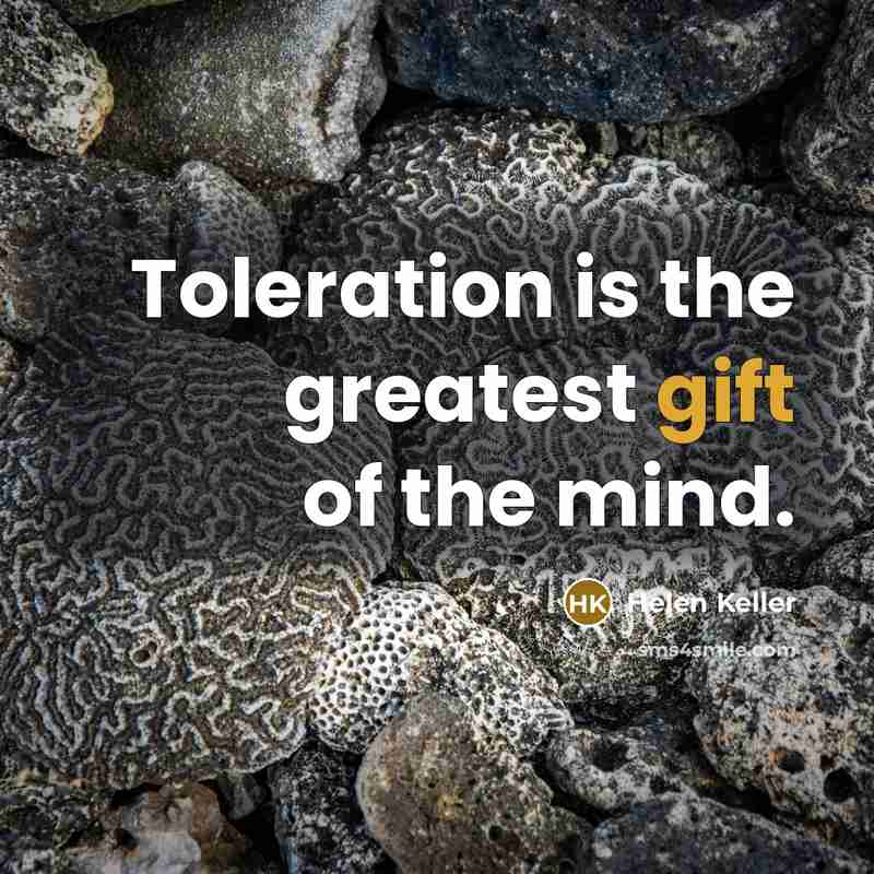 “Toleration is the greatest gift of the mind.…” quote by Helen Keller