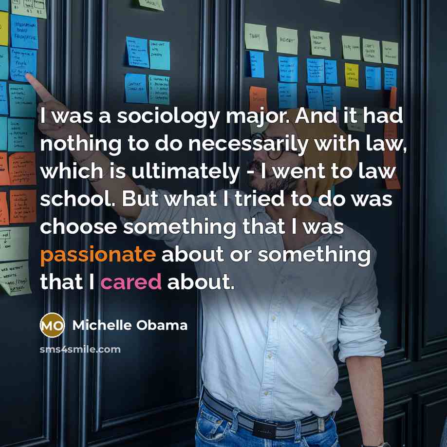 “I was a sociology major. And it had nothing to…” quote by Michelle Obama
