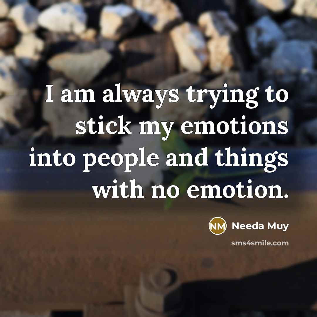 “I am always trying to stick my emotions into people…” quote by Needa Muy