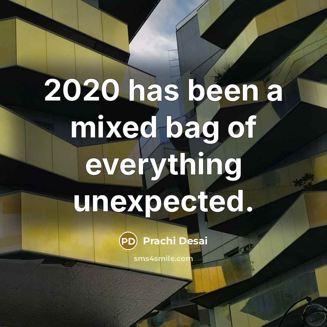 “2020 has been a mixed bag of everything unexpected.…” quote by Prachi Desai