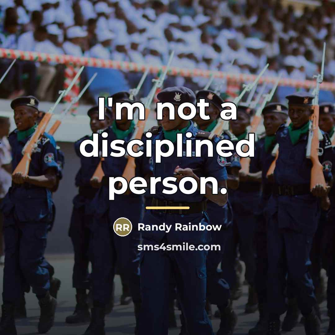 “I'm not a disciplined person.…” quote by Randy Rainbow
