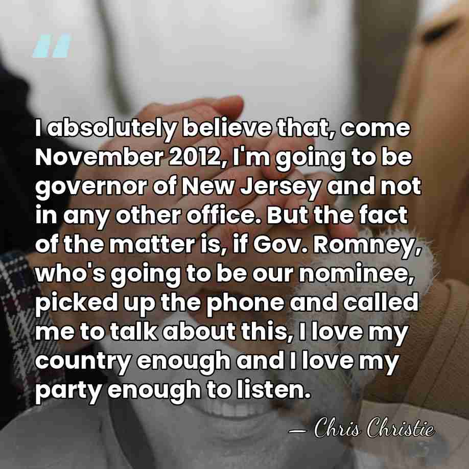 I absolutely believe that, come November 2012, I'm going to be governor&hellip; - Chris Christie