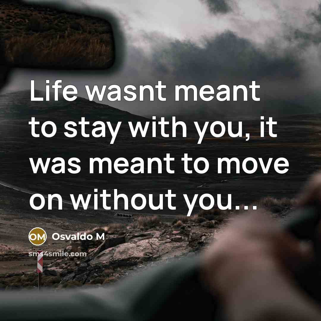 “Life wasnt meant to stay with you, it was meant…” quote by Osvaldo M