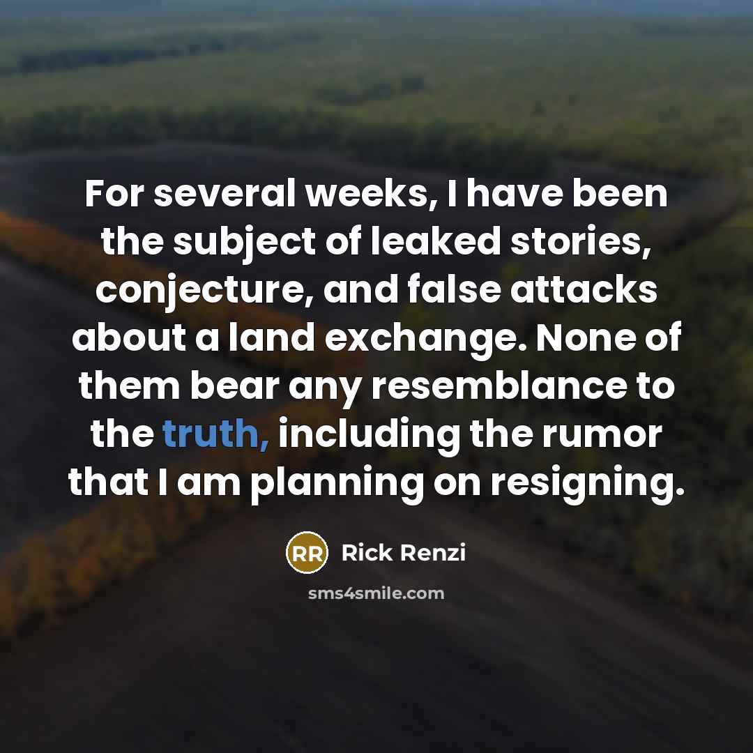 “For several weeks, I have been the subject of leaked…” quote by Rick Renzi