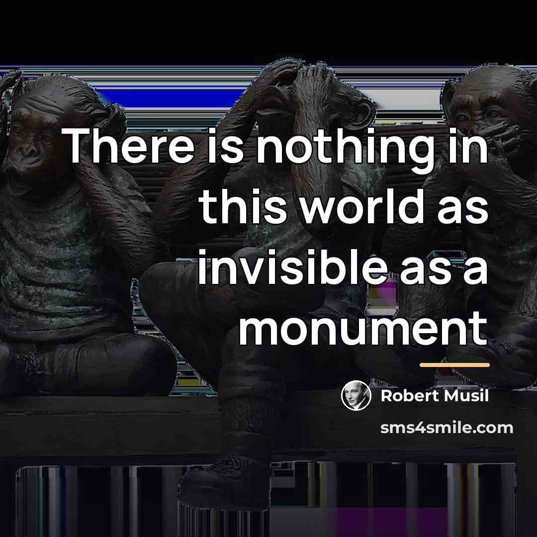 “There is nothing in this world as invisible as a…” quote by Robert Musil