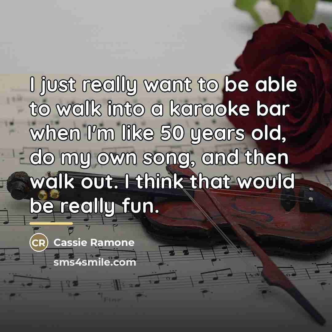 “I just really want to be able to walk into…” quote by Cassie Ramone