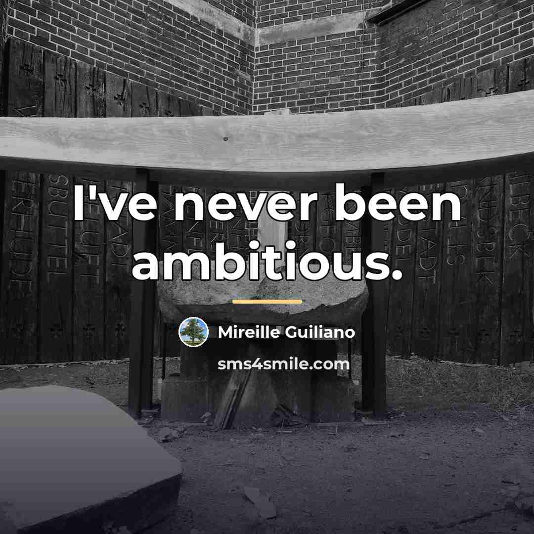 “I've never been ambitious.…” quote by Mireille Guiliano