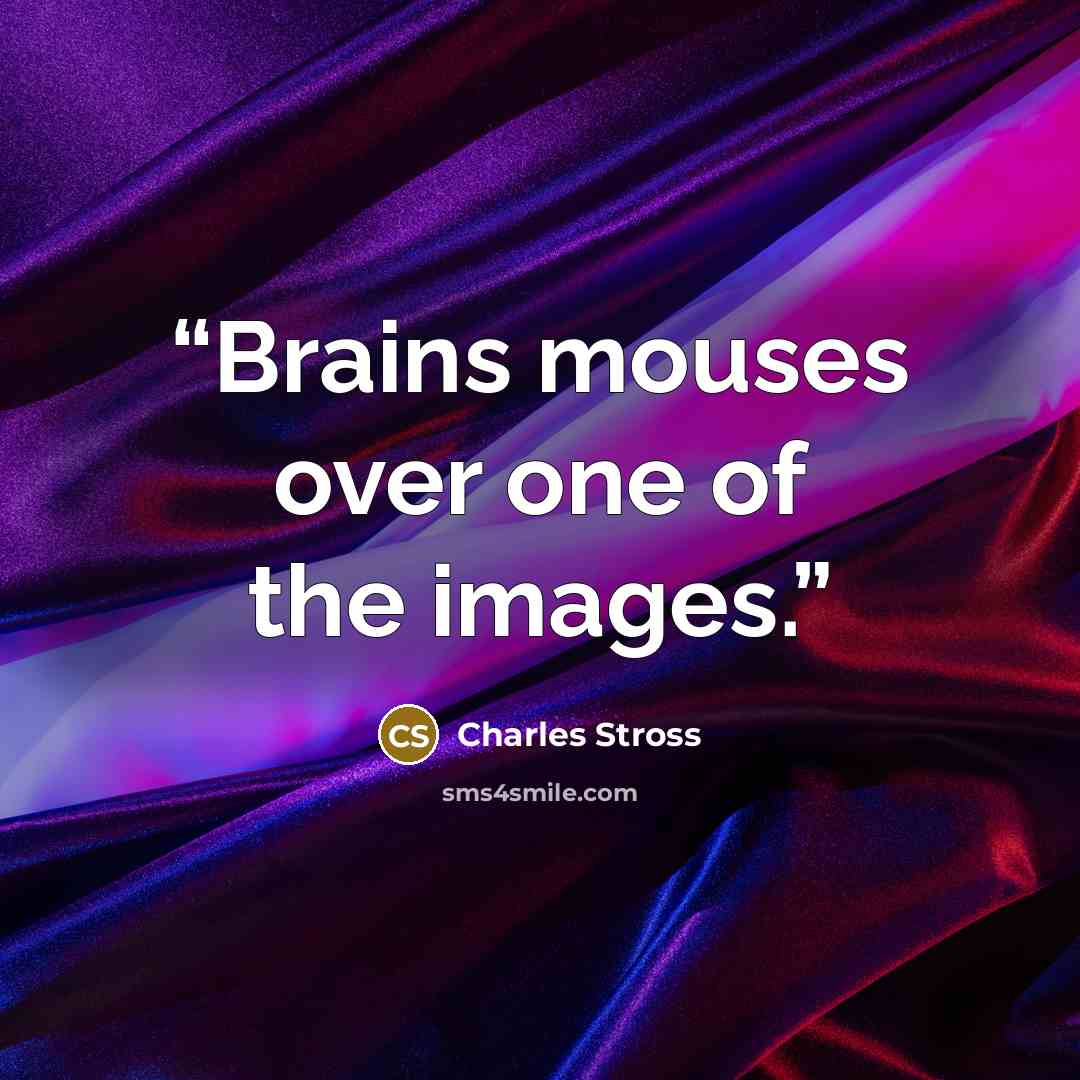 “Brains mouses over one of the images.” quote by Charles Stross