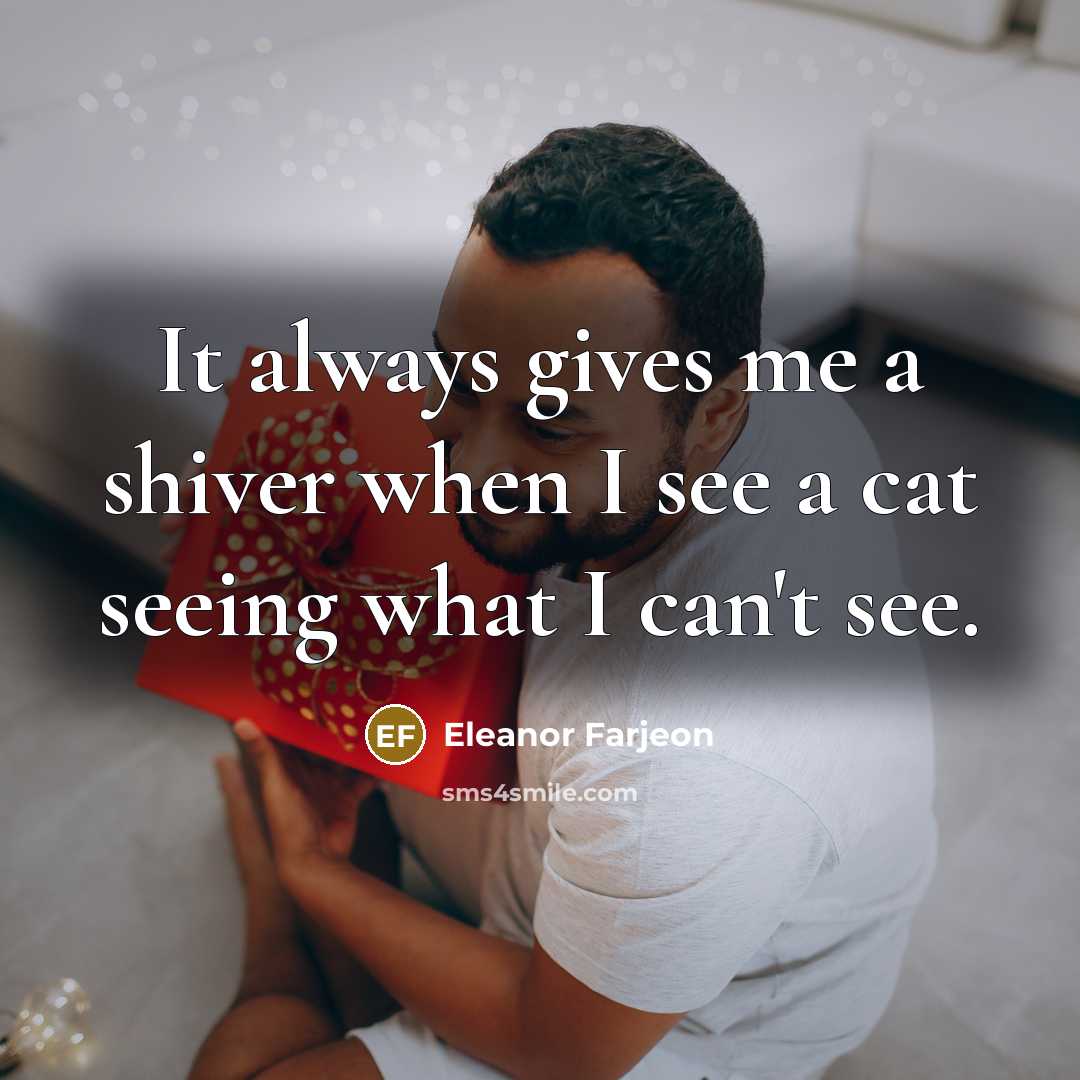 “It always gives me a shiver when I see a…” quote by Eleanor Farjeon