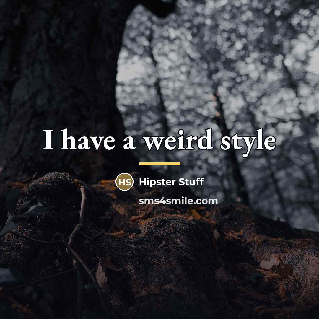 “I have a weird style…” quote by Hipster Stuff