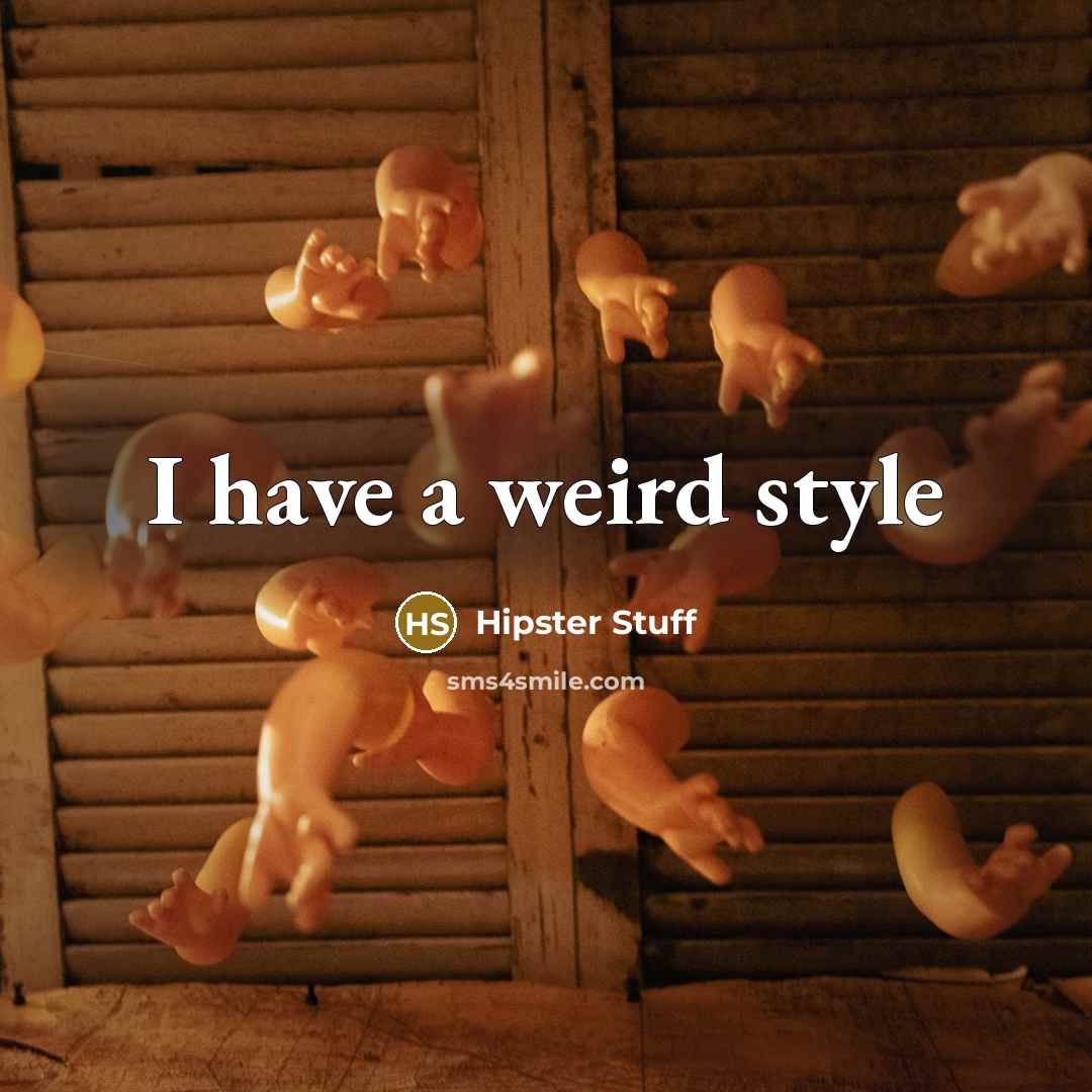 “I have a weird style” quote by Hipster Stuff