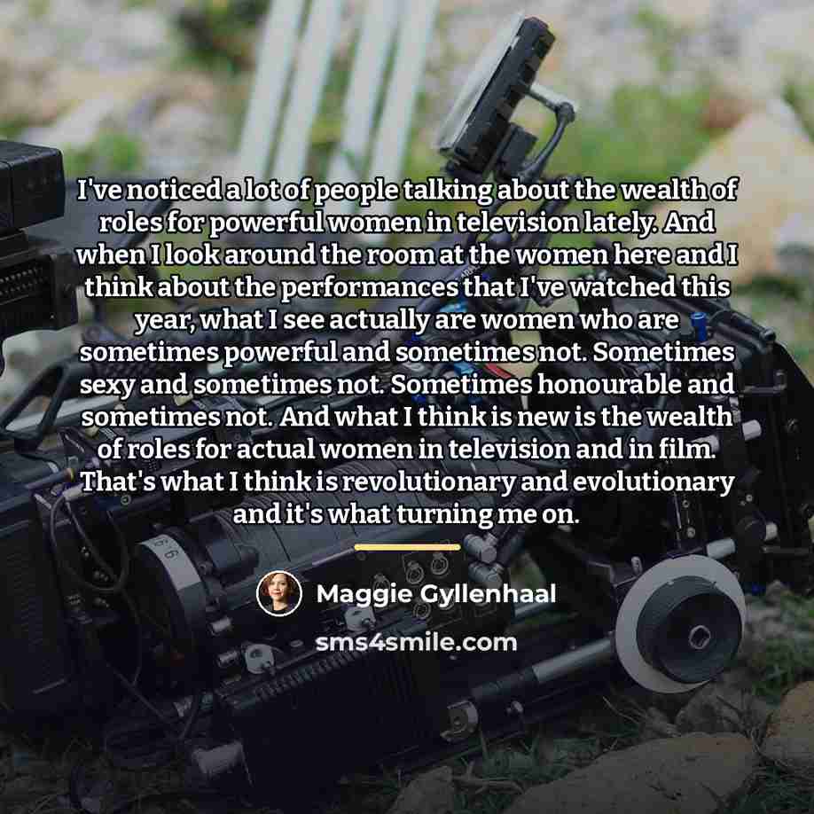“I've noticed a lot of people talking about the wealth…” quote by Maggie Gyllenhaal