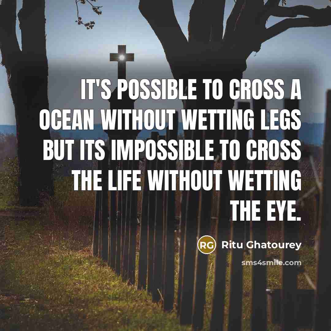 “It's possible to cross a Ocean without wetting legs but…” quote by Ritu Ghatourey