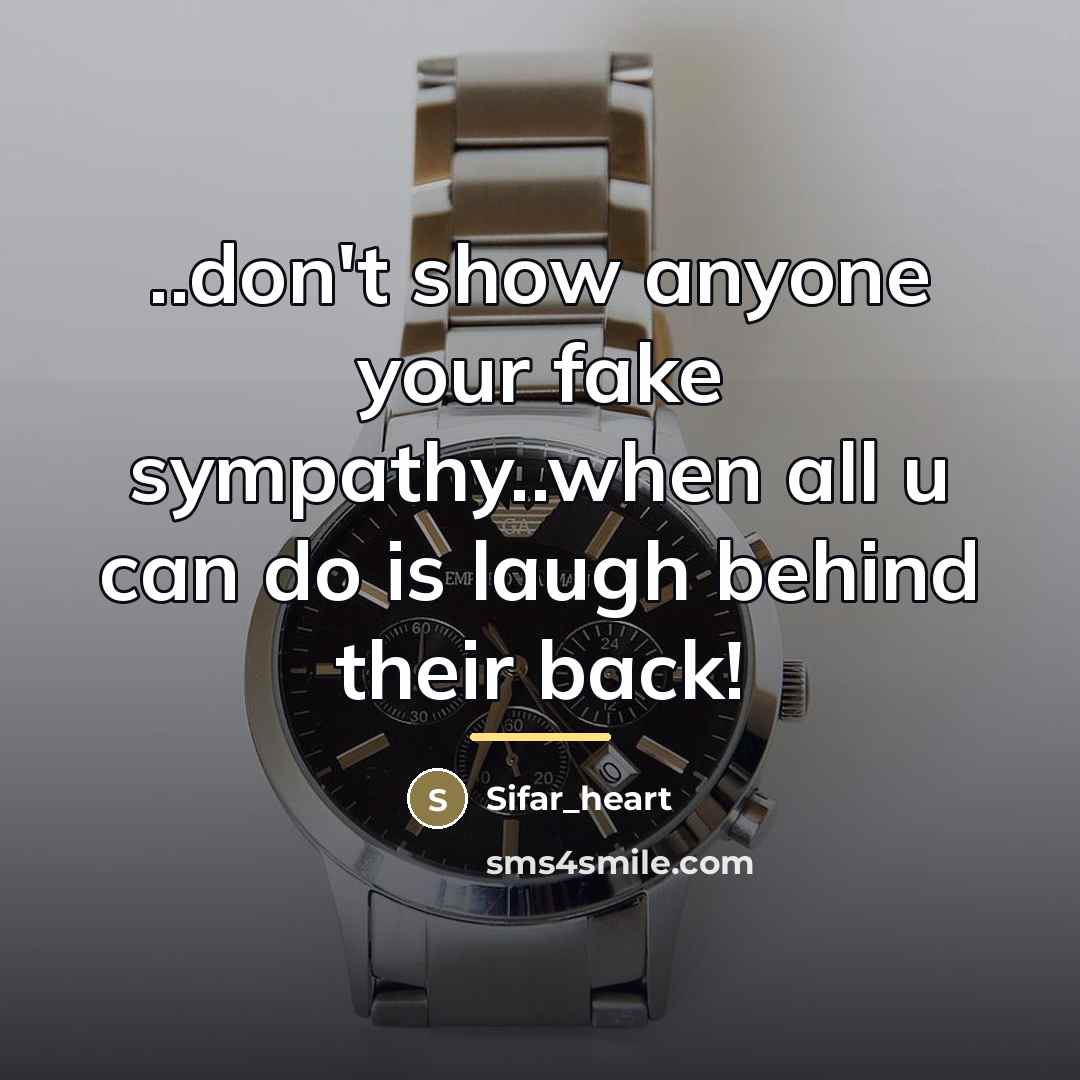 “..don't show anyone your fake sympathy..when all u can do…” quote by Sifar_heart