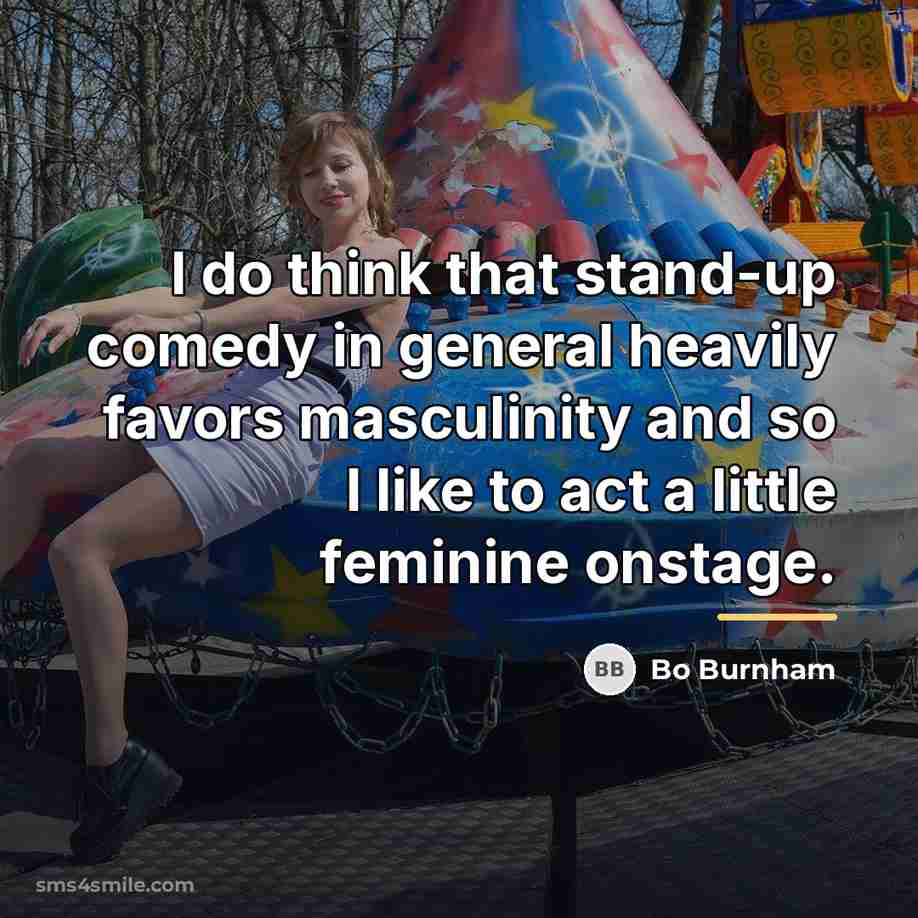 “I do think that stand-up comedy in general heavily favors…” quote by Bo Burnham
