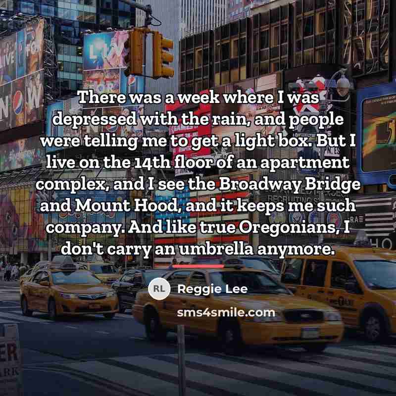 “There was a week where I was depressed with the…” quote by Reggie Lee