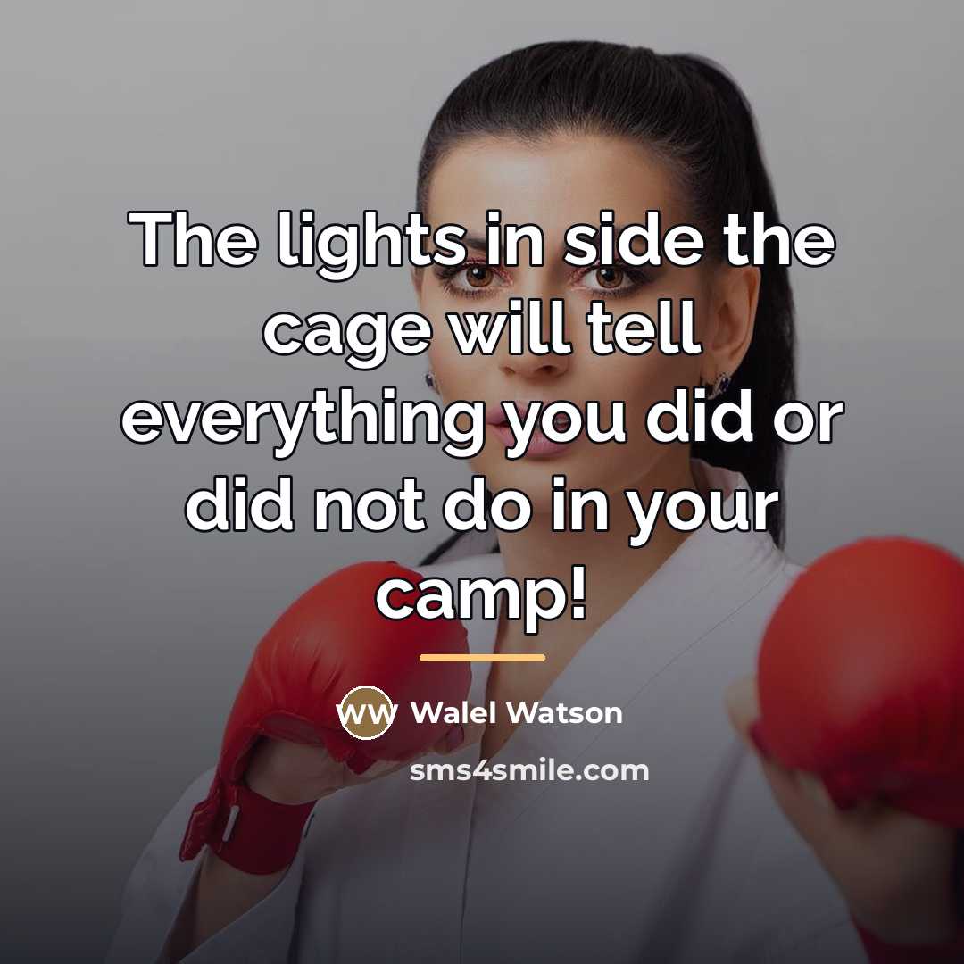 “The lights in side the cage will tell everything you…” quote by Walel Watson