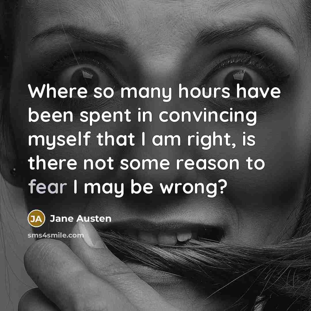 “Where so many hours have been spent in convincing myself…” quote by Jane Austen