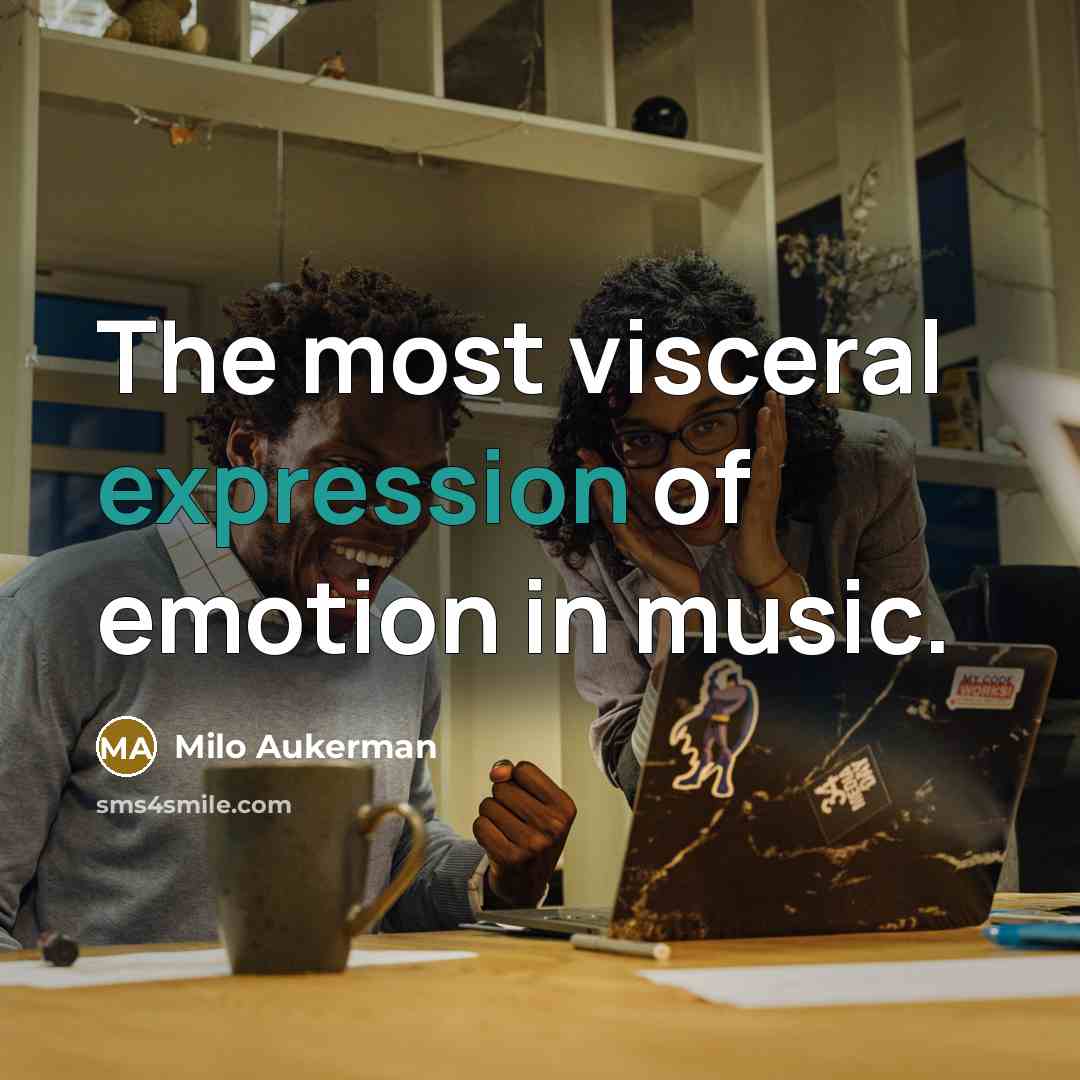 “The most visceral expression of emotion in music.…” quote by Milo Aukerman