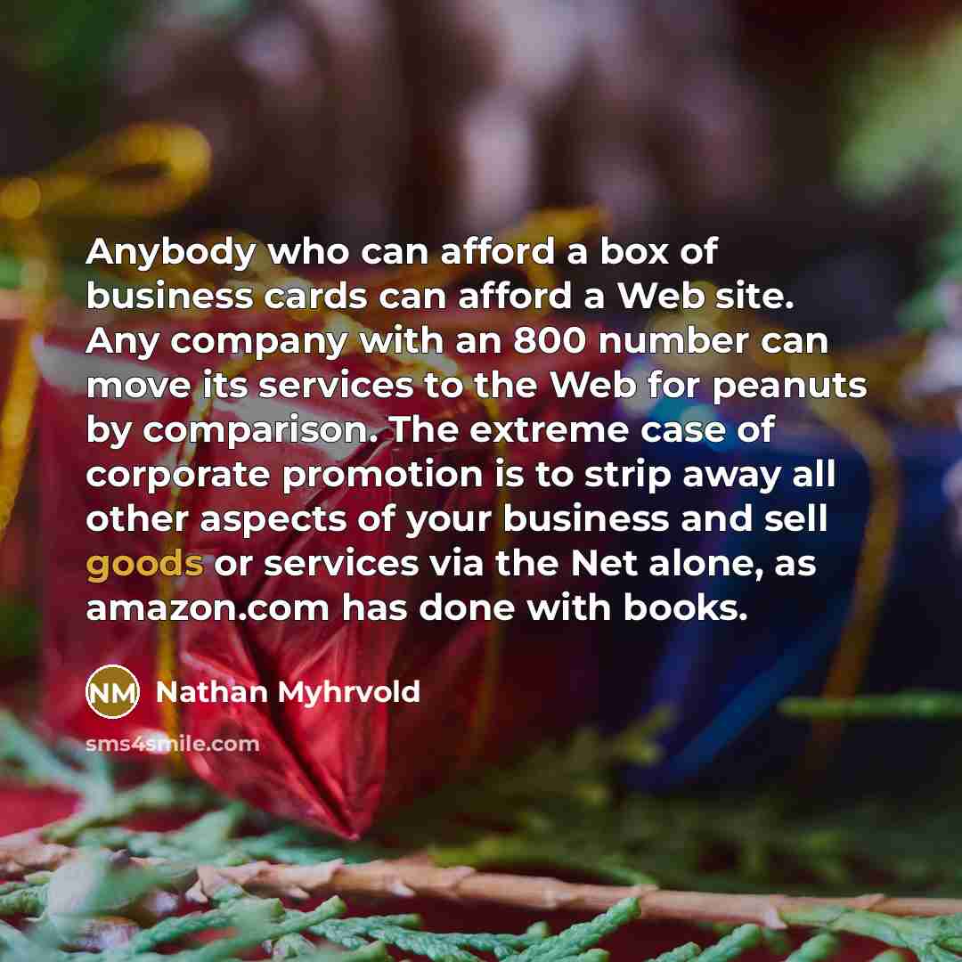 “Anybody who can afford a box of business cards can…” quote by Nathan Myhrvold