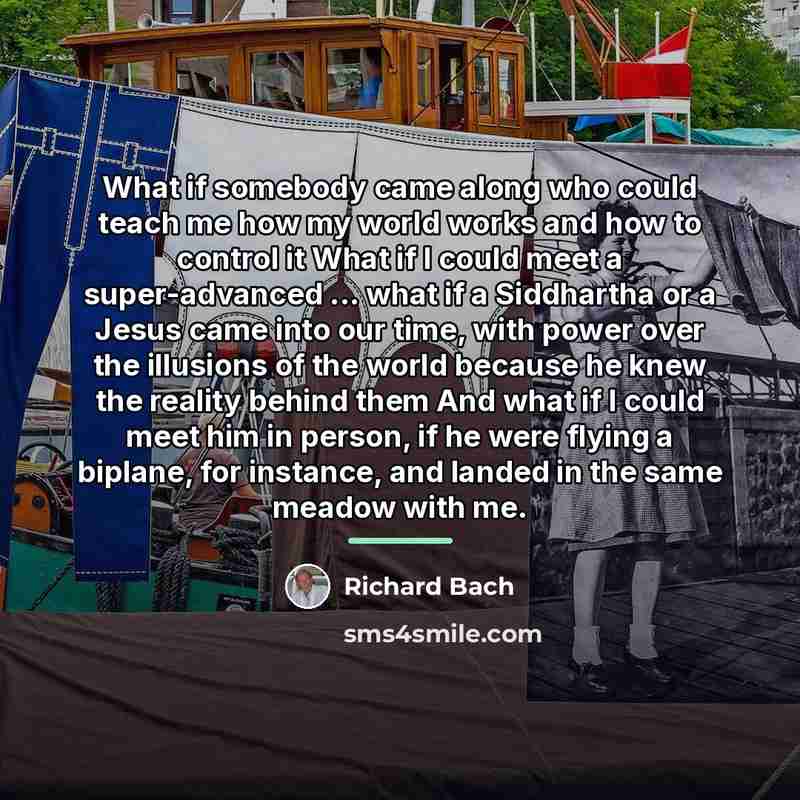 “What if somebody came along who could teach me how…” quote by Richard Bach
