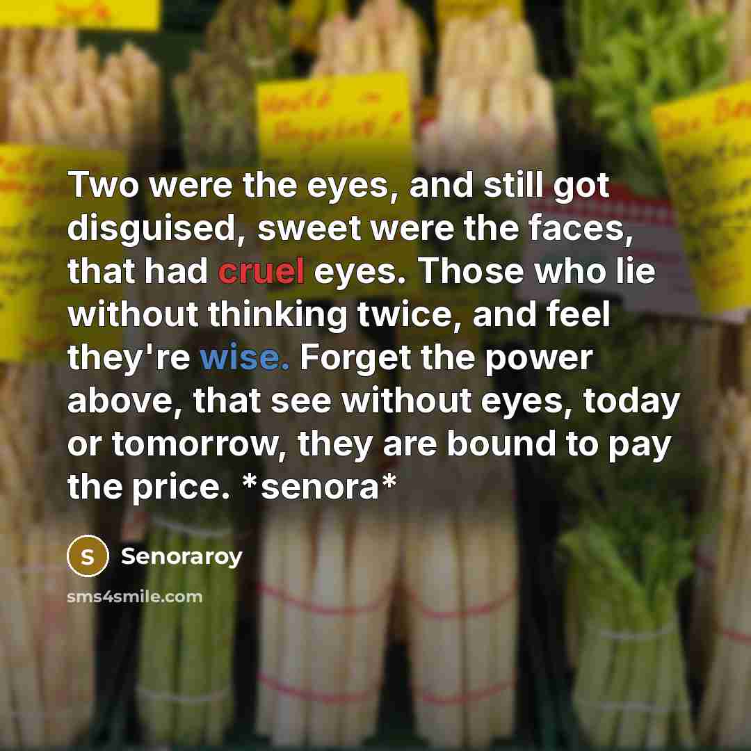 “Two were the eyes, and still got disguised, sweet were…” quote by Senoraroy