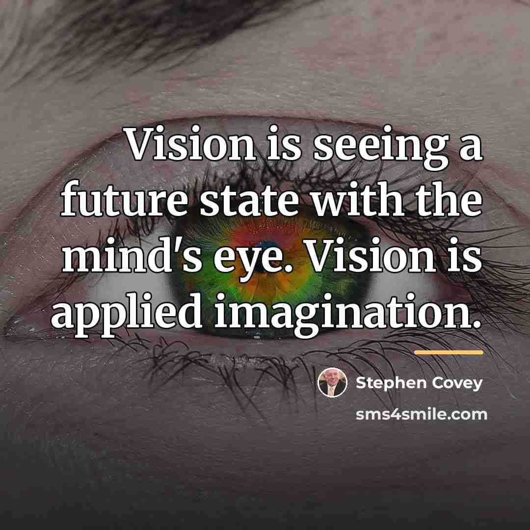 “Vision is seeing a future state with the mind's eye.…” quote by Stephen Covey