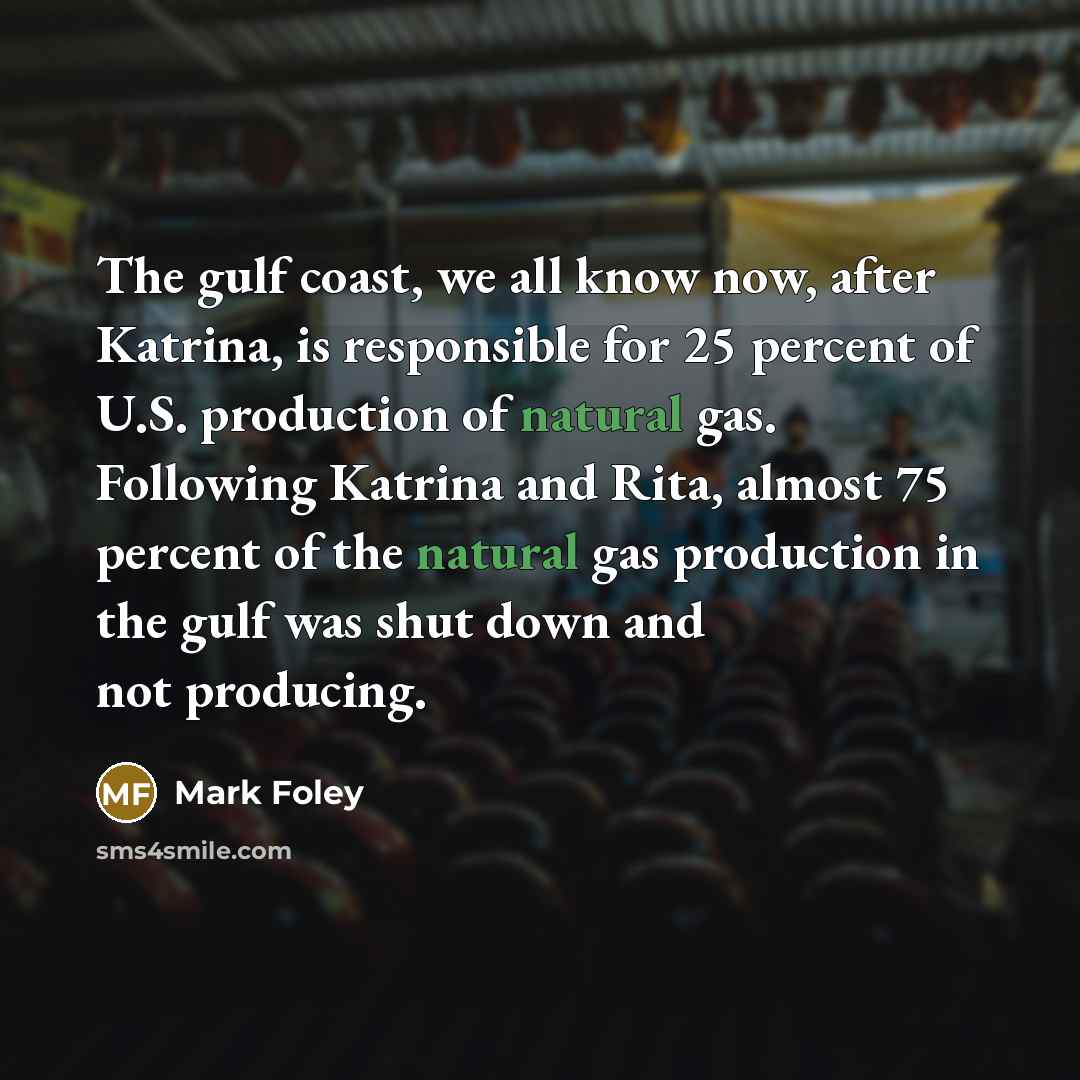 “The gulf coast, we all know now, after Katrina, is…” quote by Mark Foley
